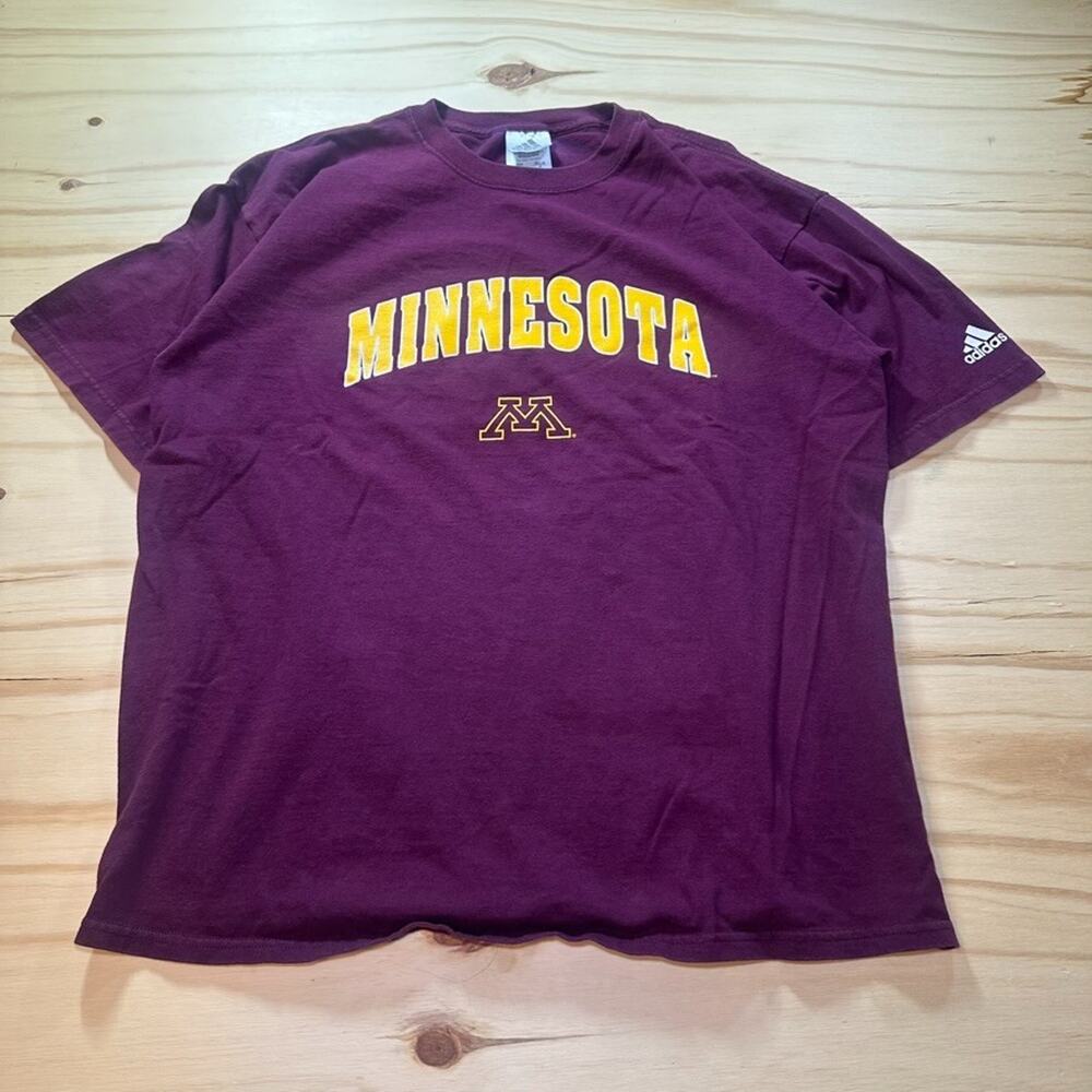 Vintage Adidas Minnesota Golden Gophers Maroon T-Shirt Mens Large Football NCAA